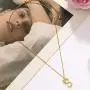 Alphabet Pendant Necklace for Women Initial Choker Pendants Personalized Letter Necklace