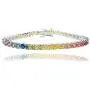 NYC Sterling Womens 4mm Cubic Zirconia Round Rainbow Pride Collection Tennis Bracelet NYC Sterling Womens 4mm Cubic Zirconia Round Rainbow Pride Collection Tennis Bracelet