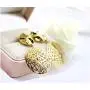MENGKOR Women Gold Plated Earrings Unique Fashion Personality Light Earrings with Hollow Out Pendant for Women Girls