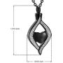Cremation Jewelry for Ashes Stainless Steel Crystal Heart Keepsake Ashes Pendant Memorial Urn Necklace Holder Ashes for Pet Human