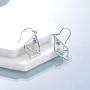 Faith Earrings 925 Sterling Silver with Simulated Birthstone Faith Jewelry Gift for Women