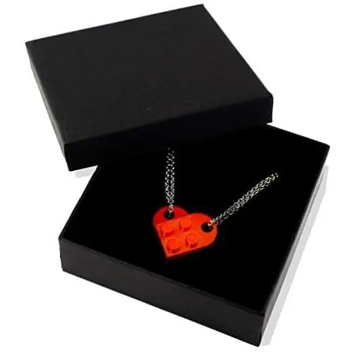 IN-COG-NEATO Brick Necklace for Couples Friendship Heart Pendant Shaped 2 Two Piece Jewelry Set Compatible with Lego Elements Gifts for Him Her… IN-COG-NEATO Brick Necklace for Couples Friendship Heart Pendant Shaped 2 Two Piece Jewelry Set Compatible with Lego Elements Gifts for Him Her…