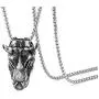 Xusamss Punk Rock Titanium steel Animal Rhino Head Pendant Necklace,24inches Link Chain Xusamss Punk Rock Titanium steel Animal Rhino Head Pendant Necklace,24inches Link Chain