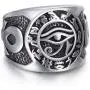 Men Stainless Steel Rings Egyptian Eye of Horus Cross of Life Ankh Hieroglyphics Text Symbol Vintage Jewelry Men Stainless Steel Rings Egyptian Eye of Horus Cross of Life Ankh Hieroglyphics Text Symbol Vintage Jewelry