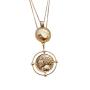 Doubnine Boho Layered Necklace Gold Medallion Coin Saint Charm Jewelry Retro Accessories for Women