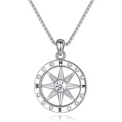 Id Be Lost Without You Compass Necklace for Women Valentines Day Christmas Mothers Gifts for Wife Girlfriend