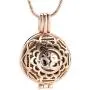 mingjekw Cremation Jewelry Gold Ball Necklace for Ashes Urn Necklace Keepsake Memories for Human for Pet