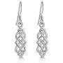 Amberta Women and Girls 925 Sterling Silver Earrings Celtic Design