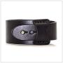 Mgutillart Punk Alloy Buckle Cuff Wristband Wide Leather Bracelet