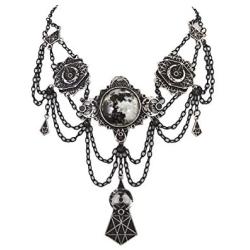Restyle Gothic Victorian Moon Geometry Choker Crescent Moon Jewelry Necklace