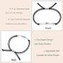 SANNYRA Morse Code Bracelet Bar on Silk Cord Friendship Bracelet Gift for Her