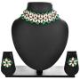 Efulgenz Crystal Kundan Pearl Rhinestone Indian Boho Floral Choker Neckalce Earrings Wedding Bridal Jewelry Set