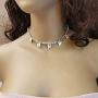 Butterfly Choker Necklace Tennis Chain Butterfly Bling Iced Cubic Zirconia CZ Butterfly Necklace Silver Girls Women