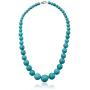 Gem Stone King Green Simulated Turquoise Howlite 20inches Lobster Clasp Necklace Earring Set