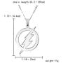 Gmai Stainless Steel Superhero Round Flash Lightning Pendant Flash Fan Jewelry