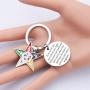 BAUNA OES Sorority Gifts Order of The Eastern Star Keychain to Be A Star You Must Shine Your Light Masonic Jewelry for Her