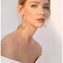 ORAZIO 3 Pairs Dangle Earrings for Women Double Twist Wave Drop Long Tassel Earrings