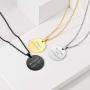 Custom4U Personalized Photo Necklace Zodiac Sign 12 Constellation Stainless Steel/Black/Gold Medallion Coin/Dog Tag Pendant Name Engrave with Chain Lucky Charm Customized Jewelry Gifts for Women Men