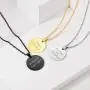 Custom4U Personalized Photo Necklace Zodiac Sign 12 Constellation Stainless Steel/Black/Gold Medallion Coin/Dog Tag Pendant Name Engrave with Chain Lucky Charm Customized Jewelry Gifts for Women Men
