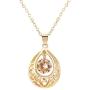 Majesto Jewelry Set Teardrop Necklace Pendant Earrings for Women Teen Little Girls Gift 18K Gold Plated