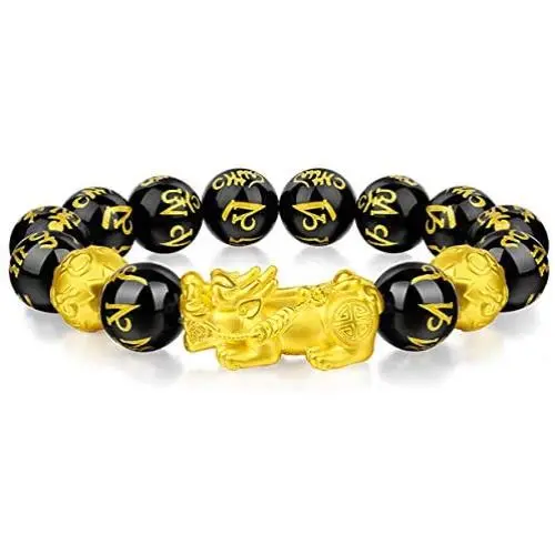 JEWPARK 1-4 Pcs Feng Shui Good Luck Bracelets for Men Women Obsidian Bead Dragon Lucky Charm Bracelet Pixiu Pi Yao Attract Wealth Money Feng Shui Jewelry JEWPARK 1-4 Pcs Feng Shui Good Luck Bracelets for Men Women Obsidian Bead Dragon Lucky Charm Bracelet Pixiu Pi Yao Attract Wealth Money Feng Shui Jewelry