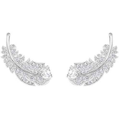 SWAROVSKI Womens Nice Jewelry Collection, Rhodium Finish, Clear Crystals