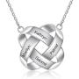 Personalized Ring Necklace for Women Personalized Name Necklace Engraved 2-4 Names Necklace Pendant for Men Custom Jewelry Birthday Gift