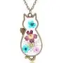 Jude Jewelers Retro Vintage Cat Shape Dry Flower Charm Pendant Necklace Jude Jewelers Retro Vintage Cat Shape Dry Flower Charm Pendant Necklace