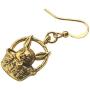 DOWAY Antique Gold Plated Basket Easter Bunny Rabbit Earrings Dangle Drop Metal Jewelry for Women Girls Classic Gift