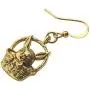 DOWAY Antique Gold Plated Basket Easter Bunny Rabbit Earrings Dangle Drop Metal Jewelry for Women Girls Classic Gift