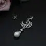 ABJFJE Asymmetrical Star Moon Dangle Earring Bohemian Sparkle Crystal Design Drop Dangling Earrings for Women Girl Fashion Jewelry