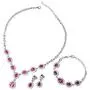 Shop LC Delivering Joy Bridal Statement Necklace Glass Crystal Earrings Bracelet Wedding Fashion Prom Jewelry Sets for Women 20'' 7.5''