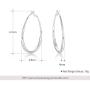 Kemstone Rose Gold/Silver Big Oval Engraved hoop Earrings