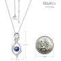 Blue Sapphire Necklace for Wife Birthday Gifts Forever Love Infinity Jewelry September Birthstone Sterling Silver