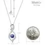 Blue Sapphire Necklace for Wife Birthday Gifts Forever Love Infinity Jewelry September Birthstone Sterling Silver