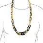 Bling Jewelry Earth Tone Brown Handmade Natural Buffalo Horn Long Oval Link Chain Necklace for Women 40 Inches Bling Jewelry Earth Tone Brown Handmade Natural Buffalo Horn Long Oval Link Chain Necklace for Women 40 Inches
