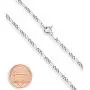 Miabella Solid 925 Sterling Silver Italian 2.3mm Diamond-Cut Figaro Link Chain Necklace for Women Men 16, 18, 20, 22, 24, 26, 30 Inch Made in Italy Miabella Solid 925 Sterling Silver Italian 2.3mm Diamond-Cut Figaro Link Chain Necklace for Women Men 16, 18, 20, 22, 24, 26, 30 Inch Made in Italy