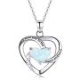 I Love You to The Moon and Back Necklace Opal Moon and Star Heart Necklace Mother Gift Mother Necklace Girlfriend Jewelry
