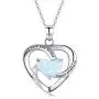 I Love You to The Moon and Back Necklace Opal Moon and Star Heart Necklace Mother Gift Mother Necklace Girlfriend Jewelry
