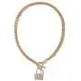 XUN Zhe Punk Hip Hop Lock Pendant Necklace Bling Bling Rhinestone Buckle Chain Clavicle Chain Shiny Crystal Choker Necklace Jewelry for Women Girls XUN Zhe Punk Hip Hop Lock Pendant Necklace Bling Bling Rhinestone Buckle Chain Clavicle Chain Shiny Crystal Choker Necklace Jewelry for Women Girls
