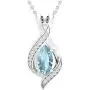 Dazzlingrock Collection 10X5 MM Marquise Gemstone & Round White Diamond Ladies Infinity Pendant (Silver Chain Included), Sterling Silver Dazzlingrock Collection 10X5 MM Marquise Gemstone & Round White Diamond Ladies Infinity Pendant (Silver Chain Included), Sterling Silver