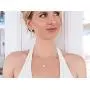 Mariell Cubic Zirconia & Ivory Pearl Wedding Necklace and Earrings Jewelry Set for Bridesmaids & Brides