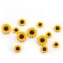 NX Garden 12PCS Yellow Sunflower Girasoles Daisy Flowers Resin Flatback Cabochon with Hole for Necklace Earrings Ring Bracelet Handmade DYD 3 Size