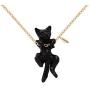 NOUMANDA Lovely Hanging White and Black Cat Necklace for Cat Lovers