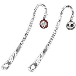 WSNANG Jack and Sally Nightmare Before Christmas Necklace Halloween Jewelry Romantic Gift