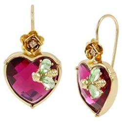 Betsey Johnson Stone Heart Drop Earrings