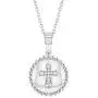 925 Sterling Silver Cross Medal Cubic Zirconia Pendant Necklace for Girls 18'' 925 Sterling Silver Cross Medal Cubic Zirconia Pendant Necklace for Girls 18''