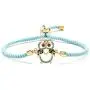 Trendy Blue Handmade Life Tree Rope String Bracelet Gold Cute Lovely Owl Charm Bracelet Turquoise Inlay Jewelry Female Trendy Blue Handmade Life Tree Rope String Bracelet Gold Cute Lovely Owl Charm Bracelet Turquoise Inlay Jewelry Female