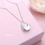 S925 Sterling Silver Urn Necklace for Ashes Cremation Memorial Keepsake Pendant Necklace Jewelry for Women