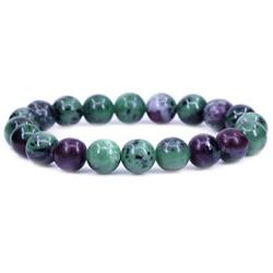 Amandastone Gem Semi Precious Gemstone 10mm Round Crystal Beads Stretch Bracelet 7 Inch Unisex